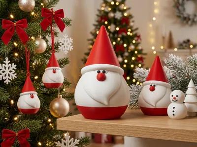 Cute Santa Christmas Ornament & Shelf Decor