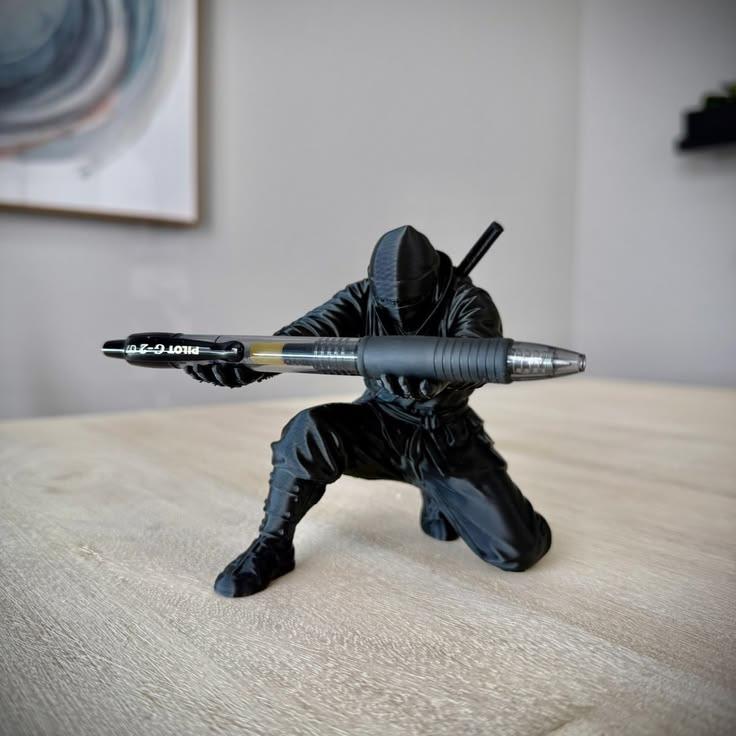 Kneeling Ninja Pen Holder